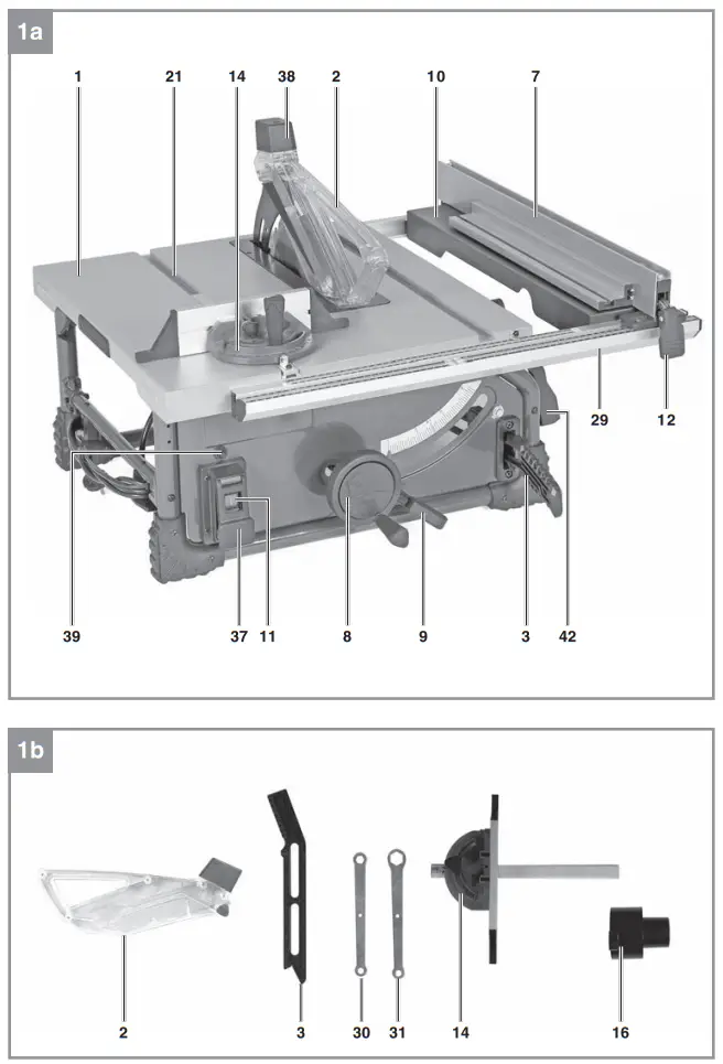 Einhell TE-TS 254 T Bench-type Circular Saw - fig 1