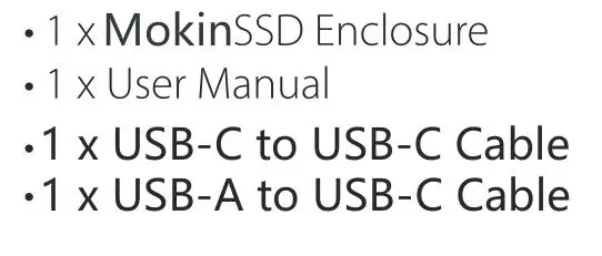 MOKiN SSD Enclosure - Package Contents