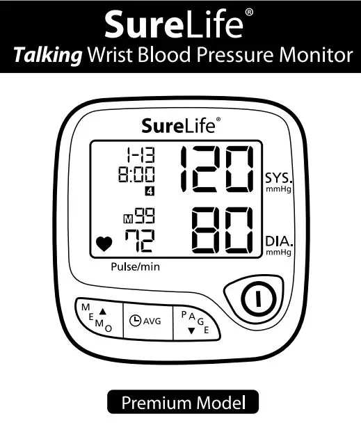 SureLife 08496021201 Wrist Premium BPM User Manual