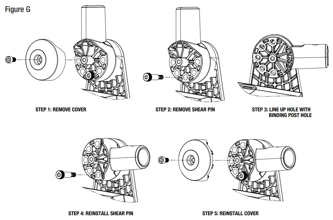 attwood 6100 LT 7 6100 Series PowerBase Light Automated Light Mount - Figure G