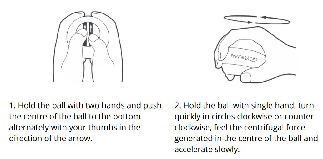 YUNMAI Wrist ball Decompression luminous User Manual - How to use