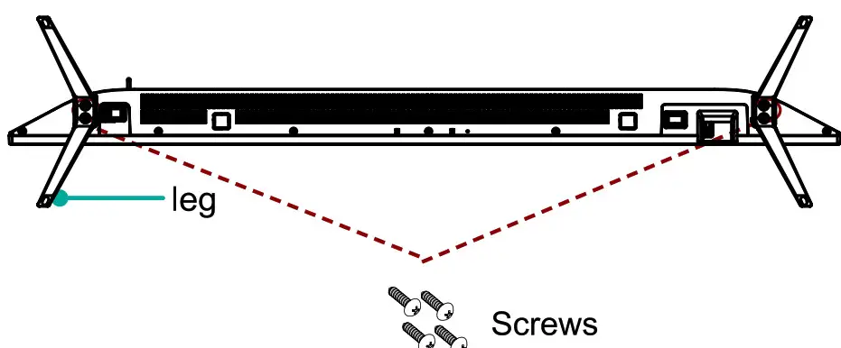 Westinghouse WR43FX2019 43 Full HD Smart Roku TV - INSTALLING THE TV STAND 2