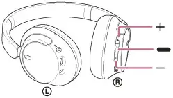 SONY WHCH720NB Wireless Noise Canceling Over Ear Headphones - Controlling the audio device 1