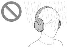 SONY WHCH720NB Wireless Noise Canceling Over Ear Headphones - getting wet 1