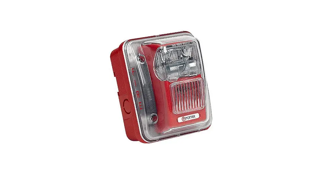 Potter Hs-24-wp Series Weatherproof 75 Candela Wall Mount Horn Strobe Owner's Manual