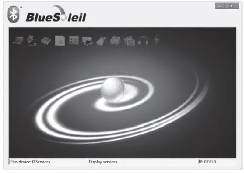 searching for Bluetooth devices in range.