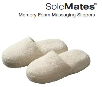 Homedics MS-1SM Sole Mates Memory Foam Massaging Slippers Instruction - Sole Mates