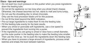 FIG 4 Discs tips and warning