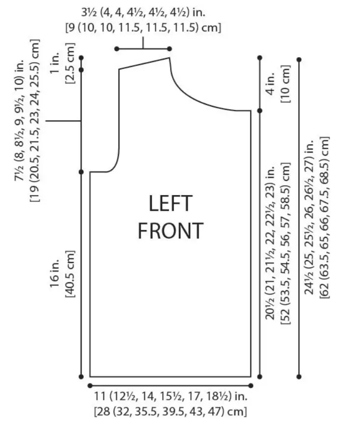 LION BRAND Waffle Stitch Cardigan M20355 COB -figure 4