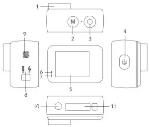 Victure AC940 4K 60FPS Action Camera - Diagrams