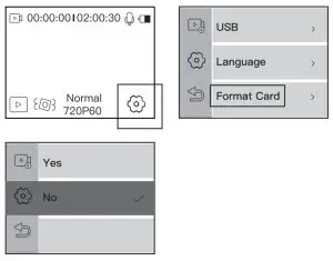 Victure AC940 4K 60FPS Action Camera - TF card formatting