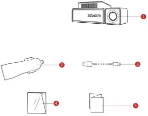 HIKVISION C8 Pro Hik Dashcam - Packing List
