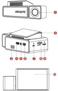 HIKVISION C8 Pro Hik Dashcam -Parts Introduction