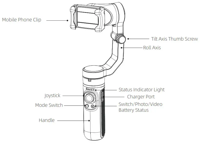 HDT HQ3 Handheld Gimbal- Mobile phone Clip