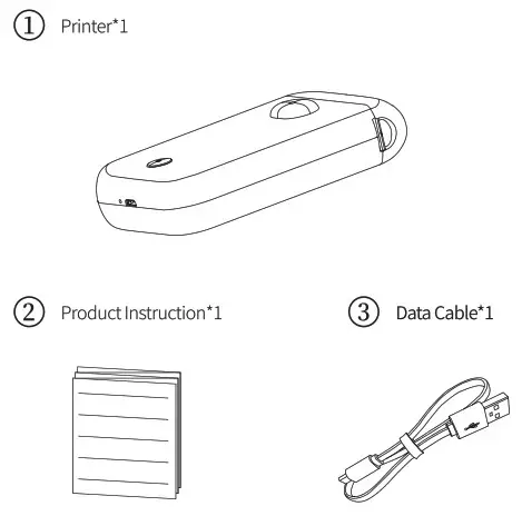 Zhuhai Quin Technology D30S Smart Mini Label Maker - Packaging List