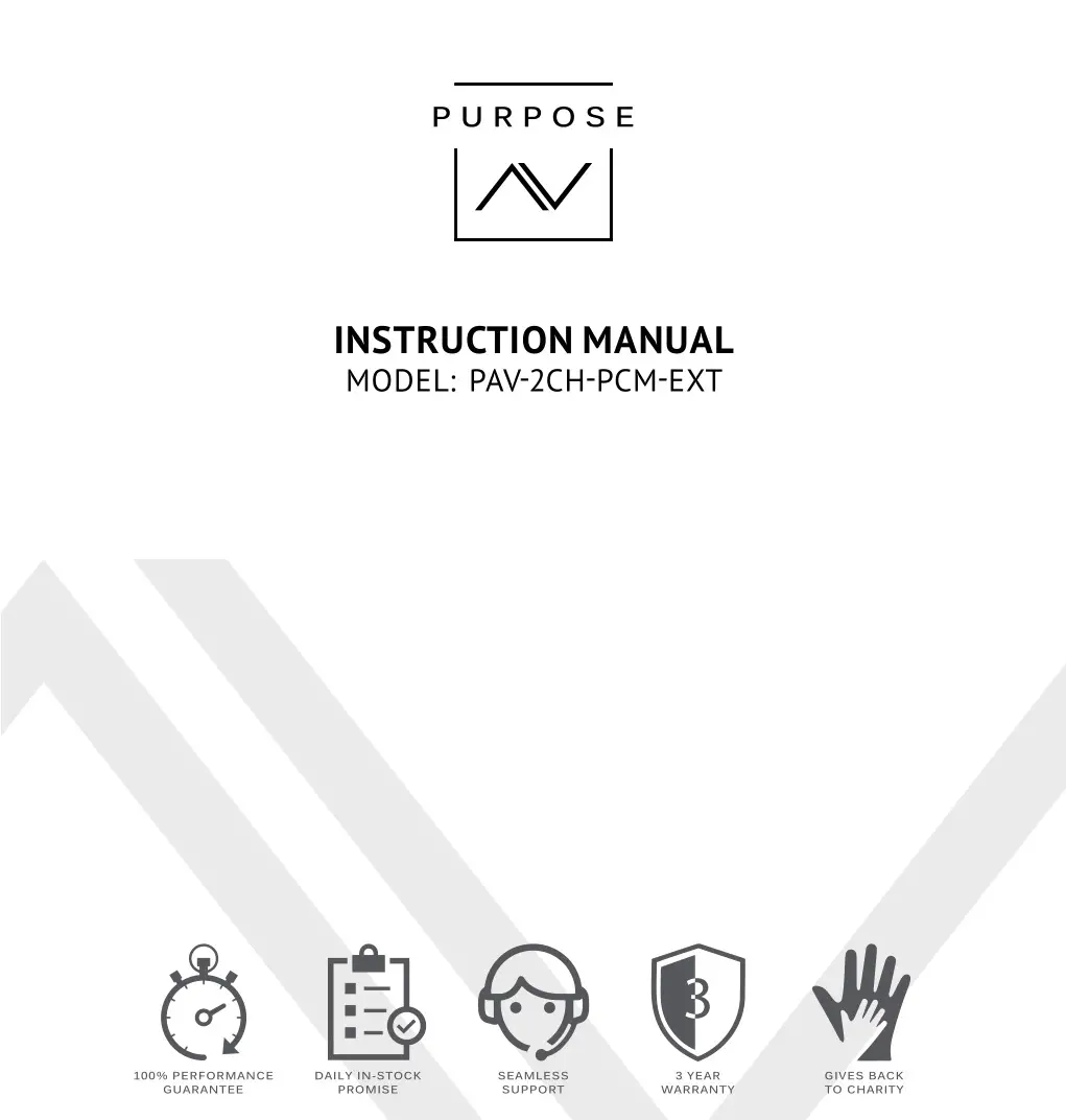 PUPOSE PAV-2CH-PCM-EXT Digital Audio Extender Instruction Manual