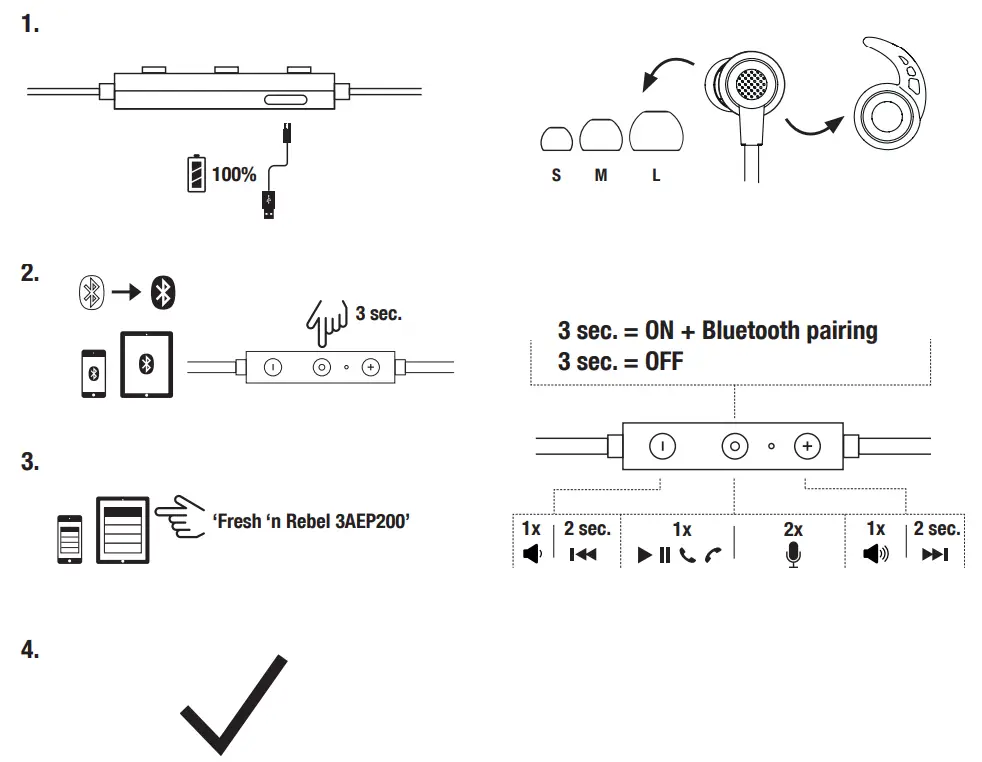 FRESH N REBEL 3AEP200 Wireless In Ear Headphone - FIG