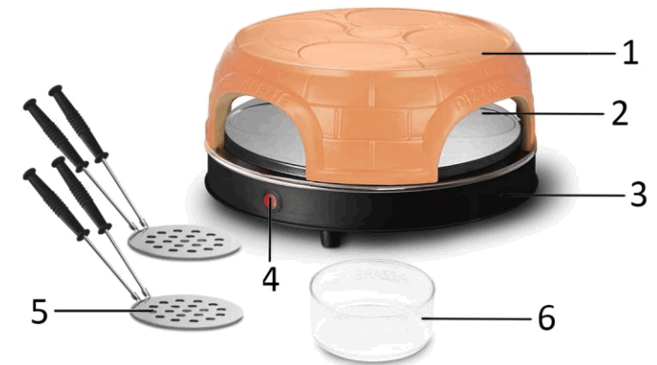 emerio PO 115847 1 Pizza Oven - PARTS DESCRIPTION