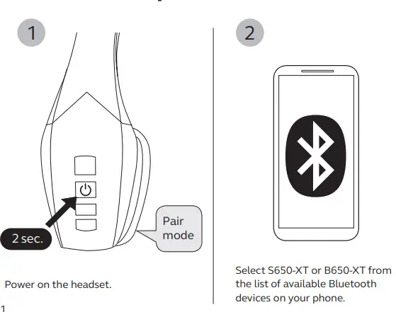 blueparrott S650-XT B650-XT 2-in-1 Convertible Wireless Headset with Active Noise Cancellation fig3