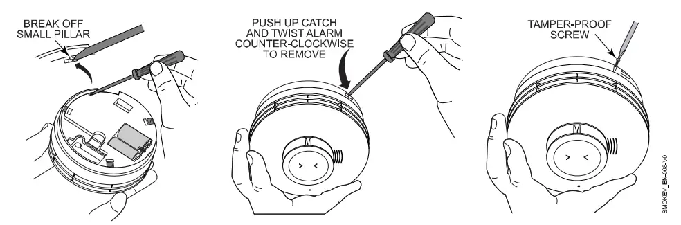 resideo 5800SMOKEV Wireless Smoke Heat Detector - mounting bracket 1
