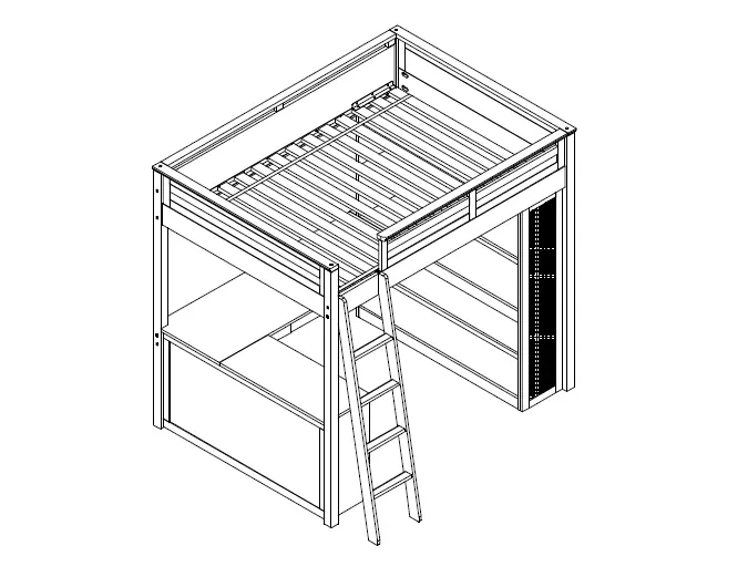 Sleep & Study Loft Bed – Bookcase Assembly Instruction Manual