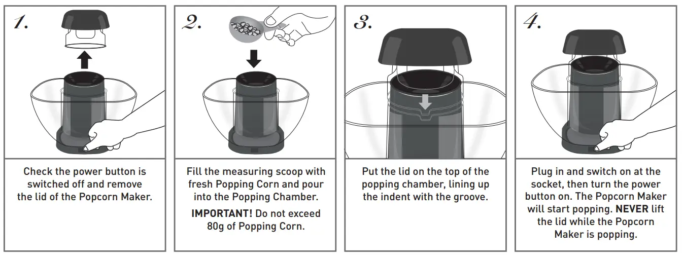 JOE Sephs 7000AIRPOP Gourmet Popcorn Maker 4
