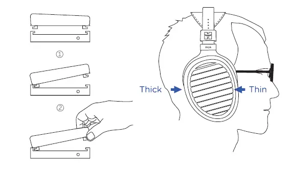 HIFIMAN SG-B07K59HW9R-US Arya Stealth Magnet Version Full-Size Over-Ear Planar Magnetic Headphone-10