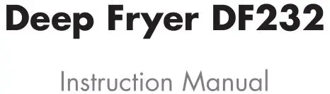 moa Deep Fryer DF232 Instruction Manual