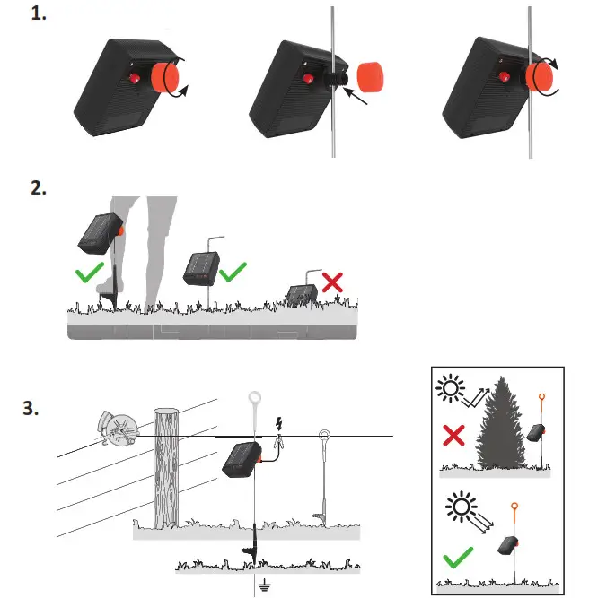 GALLAGHER 3E5321 S12 Lithium Solar Fence Energizer- INSTALLATION INSTRUCTIONS