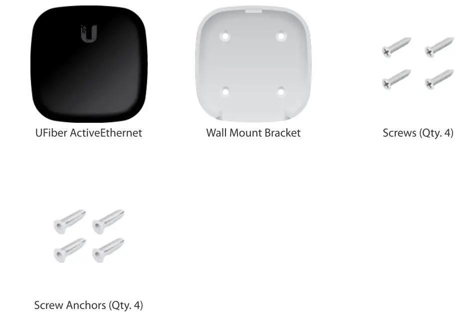 UBIQUITI UF-AE UFiber ActiveEthernet Converter - Package Contents