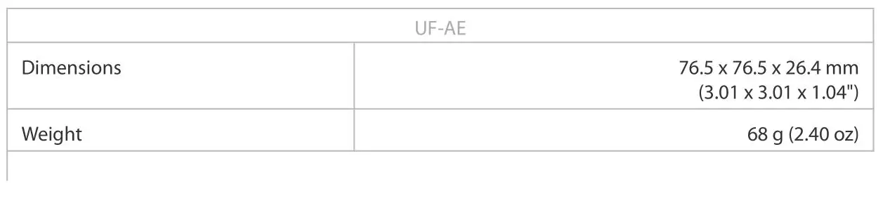 UBIQUITI UF-AE UFiber ActiveEthernet Converter - Specifications