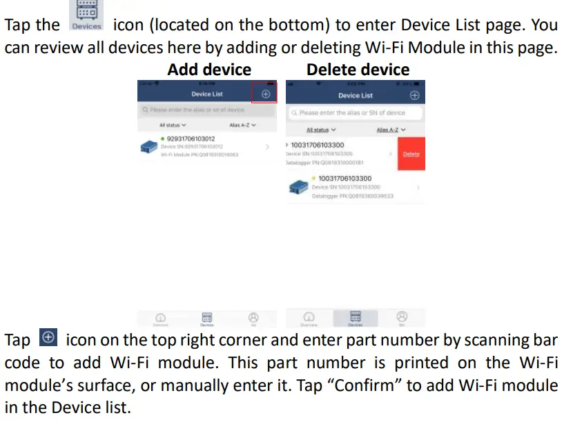 Wi-Fi Module and WatchPower Apps User Manual - Devices
