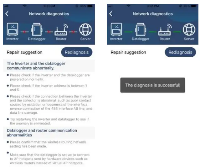 Wi-Fi Module and WatchPower Apps User Manual - Diagnose Function
