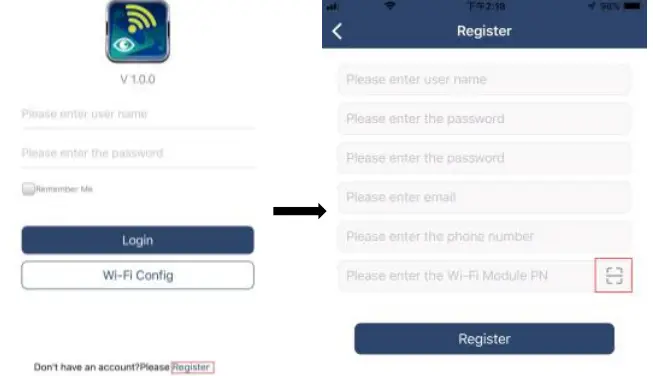 Wi-Fi Module and WatchPower Apps User Manual - Registration at first time