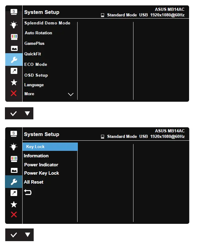ASUS -MB14AC- Portable -USB- Monitor -15