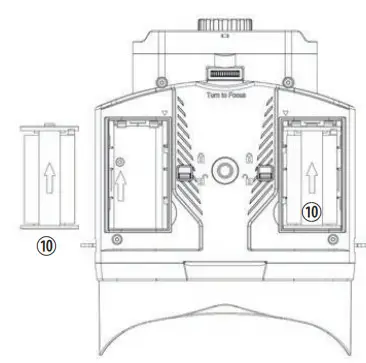 BRESSER 1877480 Bino 3x20 Digital Night Vision - Install batteries