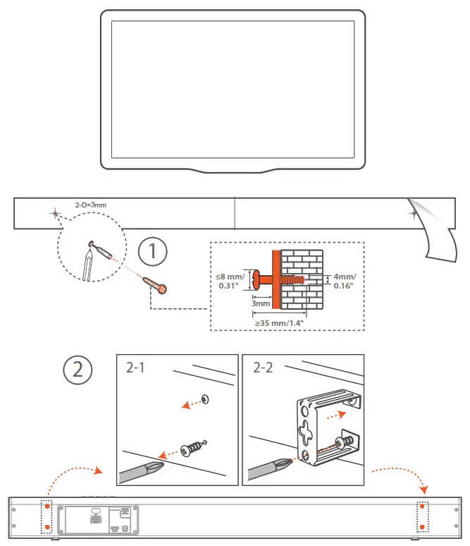 JBL Reflect Flow True Wireless -Wall mount the Soundbar