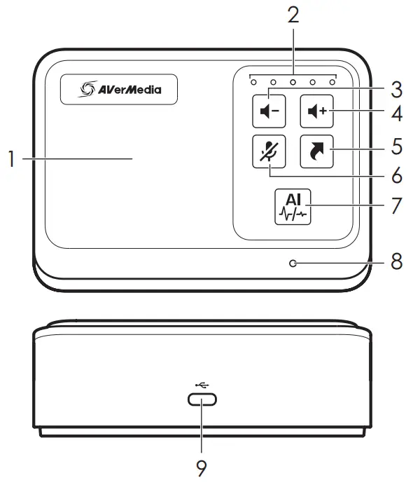avermedia AS311 ai speakerphone Parts