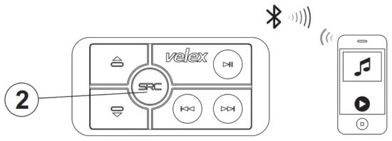 velex VX505 Bluetooth Amplifier - BLUETOOTH OPERATION