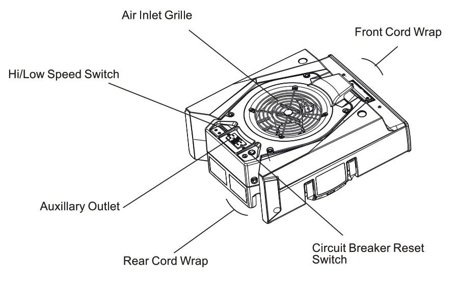 alorair 900 Zeus air mover dryer carpet - FIG