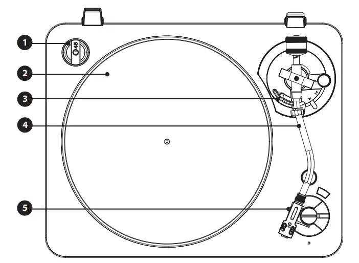iLIVE ITTB2022B Turntable with Bluetooth Transmitter 1