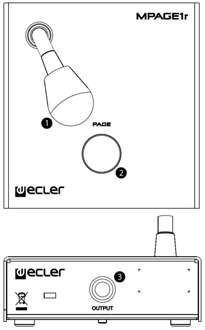 ecler-MPAGE1r-Remote-Controls-and-Interfaces-Paging-Station-FIG-1