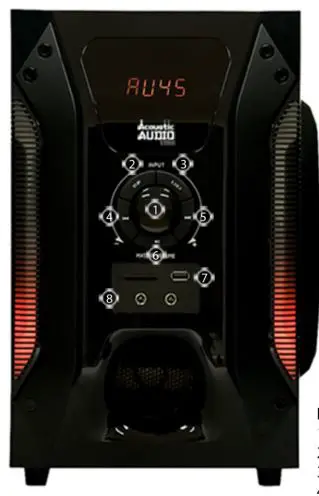 ACOUSTIC AUDIO AAT1000 5.1 Multimedia Speaker System User Manual - Front Panel