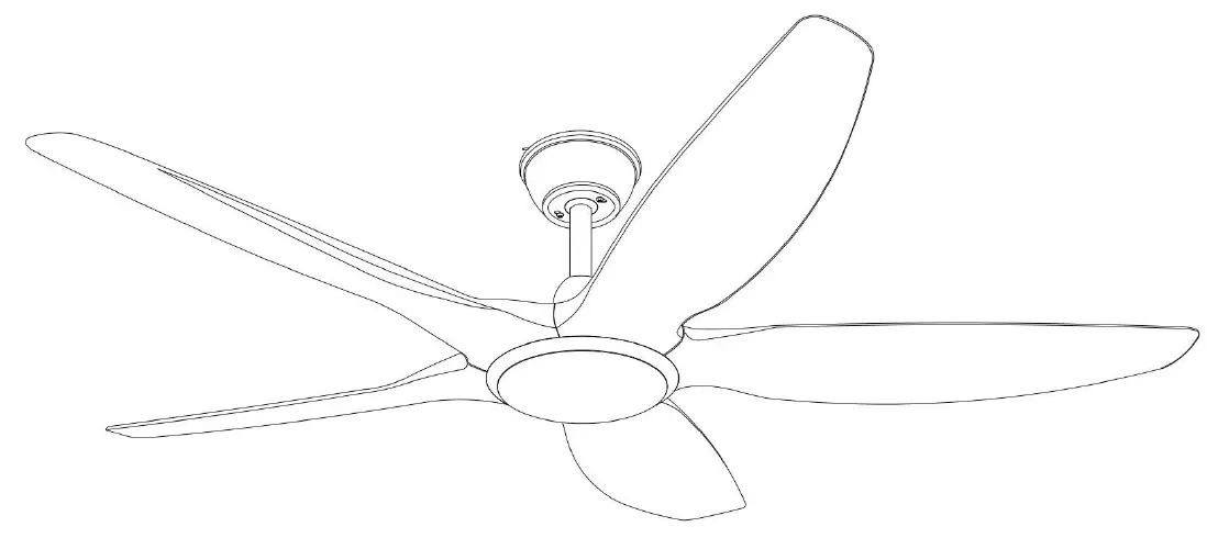 QAZQA 102713 Fimm Ceiling Fan