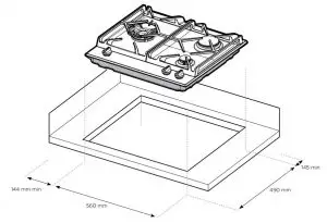 FIG 1 Westinghouse 60cm Gas Cooktop