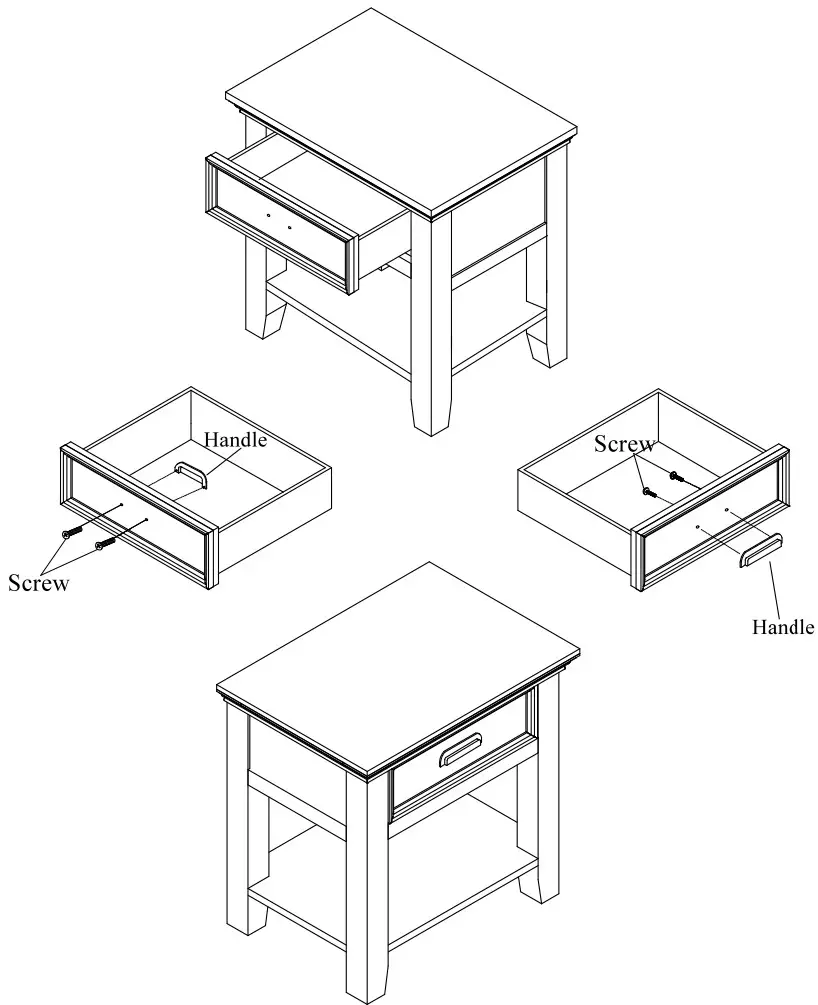 Cymax SAN Q4NC Sandy Chest Platform Cappuccino Wood 6 Piece Bedroom Set - fig 2