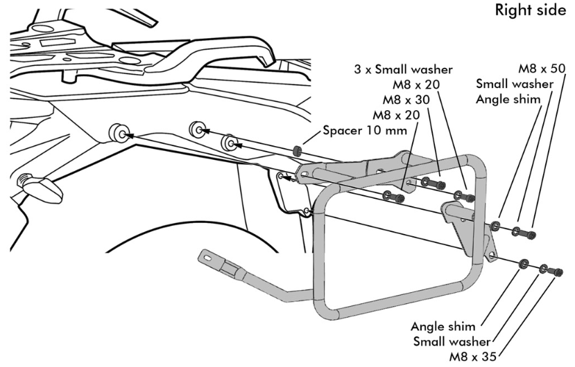 TOURATECH 09-371-5780-0 ZEGA Pro Luggage System 31 or 38 litres Aluminum with Case Holder - fig2