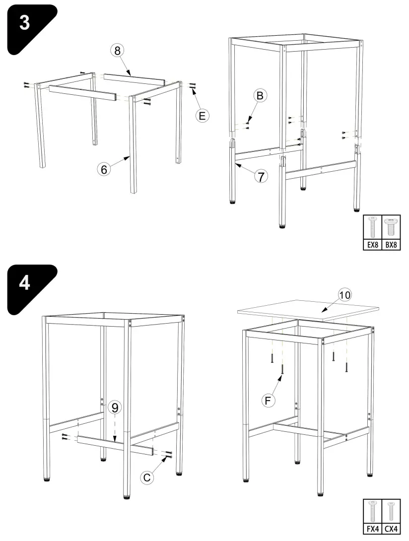 Recaceik B0925981QY 3 Pieces Wood Top Rustic Brown Counter Height Table Set - fig 3