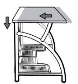 origami Computer Desk -slid the disktop