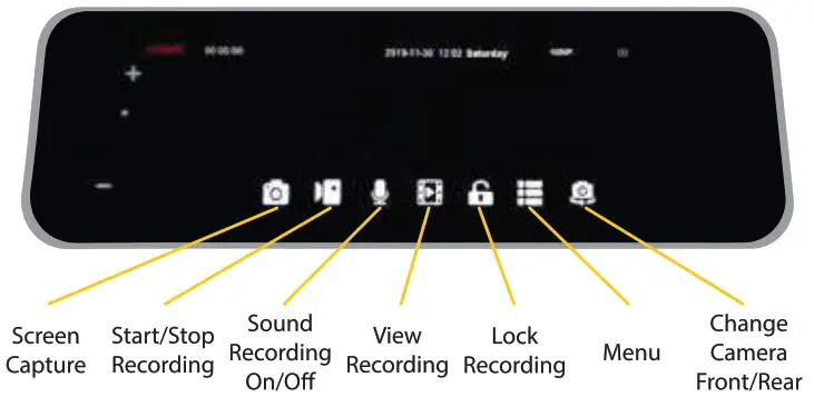 BRANDMOTION FVMR 1120 FullVUE Rear Camera Mirror for Ford Bronco - Mirror Settings